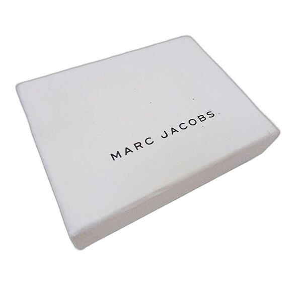 Marc Jacobs Card Case Holder Leather Bicolor Gold Logo Unisex w/ box - Picture 6 of 6
